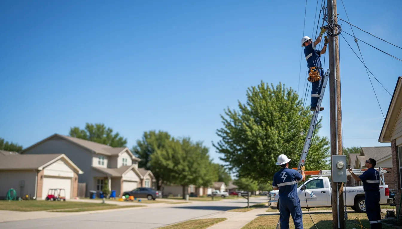 Residential electrician providing installation services in Mount Hope, KS